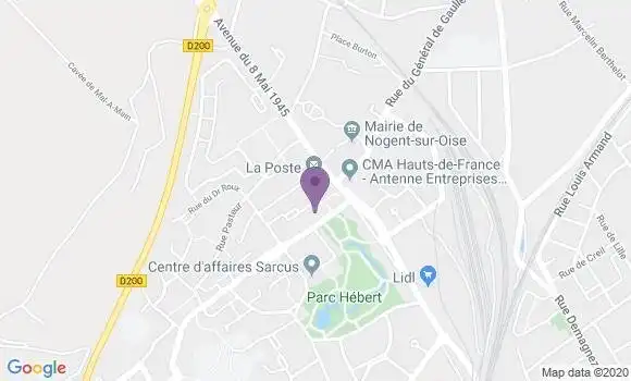Localisation Société Générale Agence de Nogent sur Oise