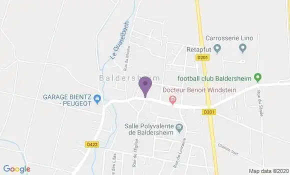 Localisation Crédit Mutuel Agence de Baldersheim