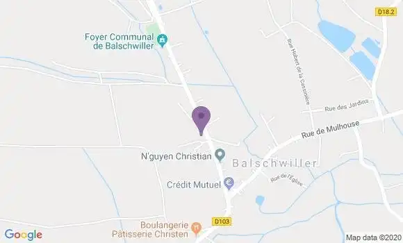 Localisation Crédit Mutuel Agence de Balschwiller