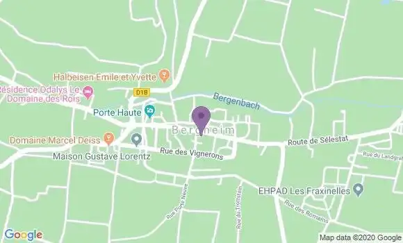 Localisation Crédit Mutuel Agence de Bergheim