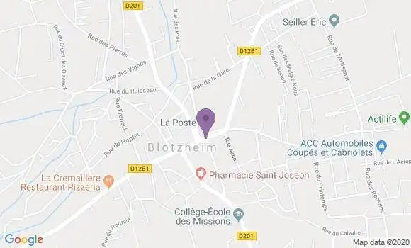 Localisation Crédit Mutuel Agence de Blotzheim
