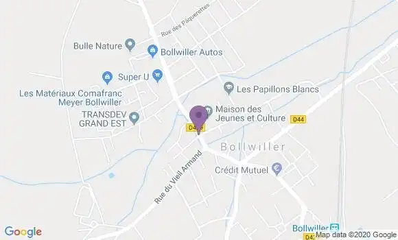 Localisation Crédit Mutuel Agence de Bollwiller