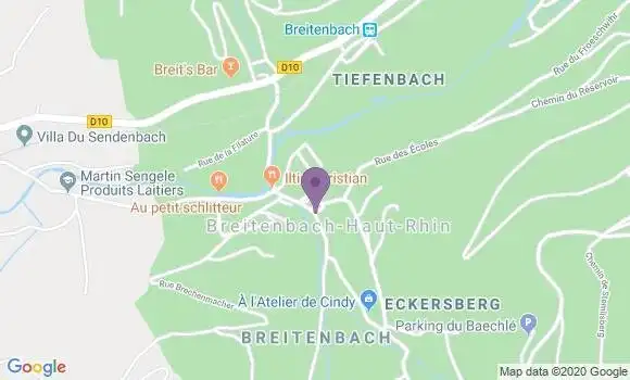 Localisation Crédit Mutuel Agence de Breitenbach