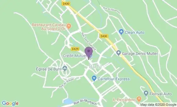 Localisation Crédit Mutuel Agence de Buhl