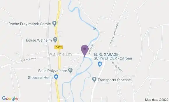 Localisation Crédit Mutuel Agence de Carspach