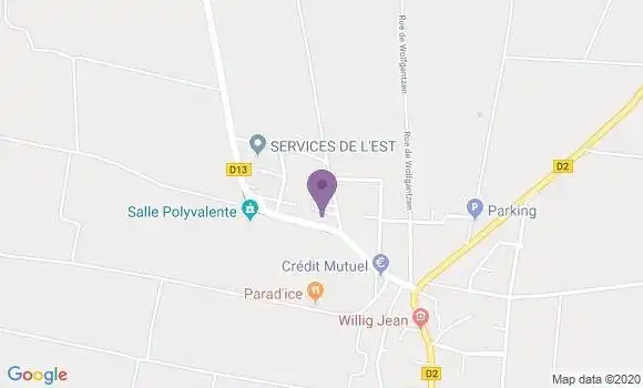 Localisation Crédit Mutuel Agence de Dessenheim