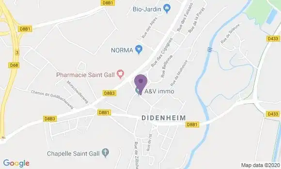Localisation Crédit Mutuel Agence de Didenheim