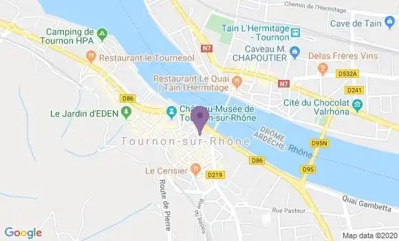 Localisation Société Générale Agence de Tournon sur Rhône