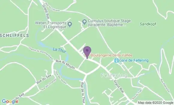 Localisation Crédit Mutuel Agence de Fellering