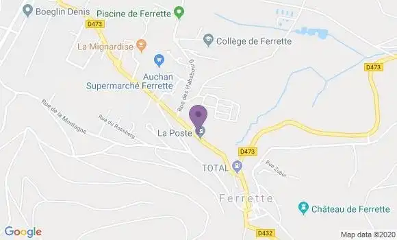 Localisation Crédit Mutuel Agence de Ferrette