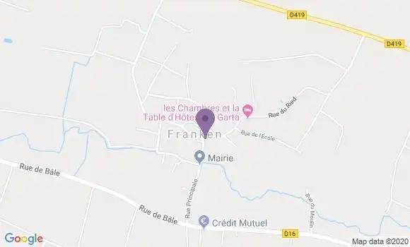 Localisation Crédit Mutuel Agence de Franken