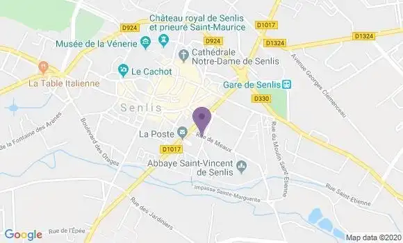 Localisation Société Générale Agence de Senlis