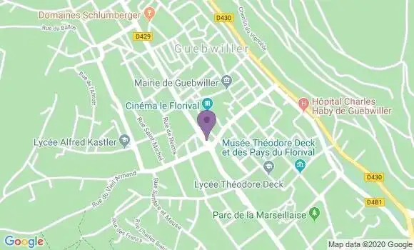 Localisation Crédit Mutuel Agence de Guebwiller