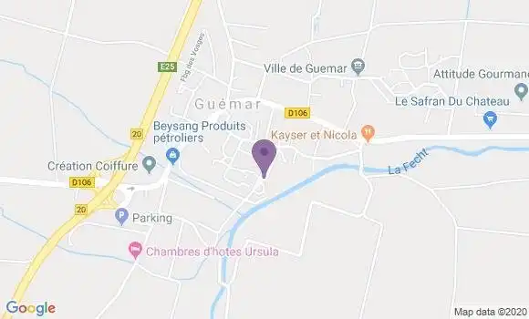 Localisation Crédit Mutuel Agence de Guemar