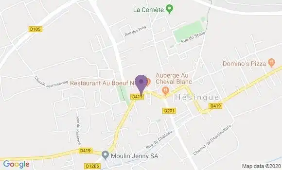 Localisation Crédit Mutuel Agence de Hésingue