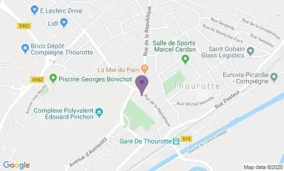 Localisation Société Générale Agence de Thourotte