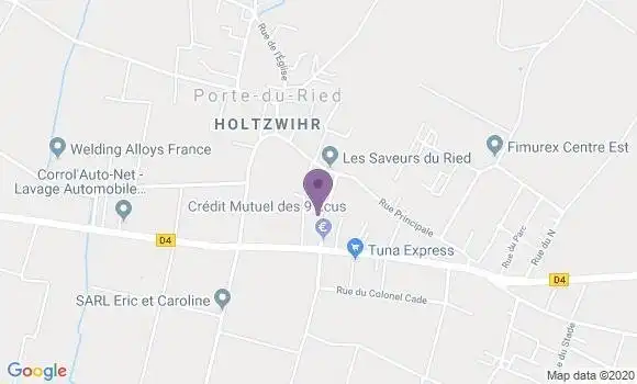 Localisation Crédit Mutuel Agence d