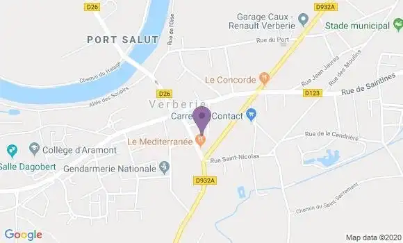 Localisation Société Générale Agence de Verberie