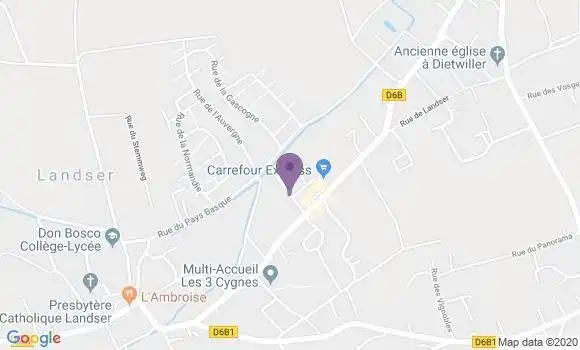 Localisation Crédit Mutuel Agence de Landser