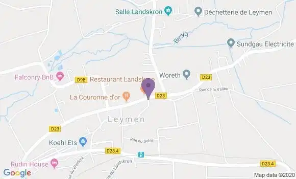 Localisation Crédit Mutuel Agence de Leymen