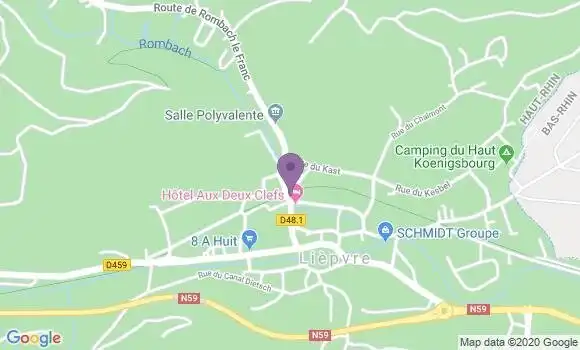 Localisation Crédit Mutuel Agence de Liepvre