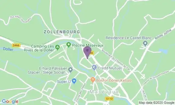 Localisation Crédit Mutuel Agence de Masevaux