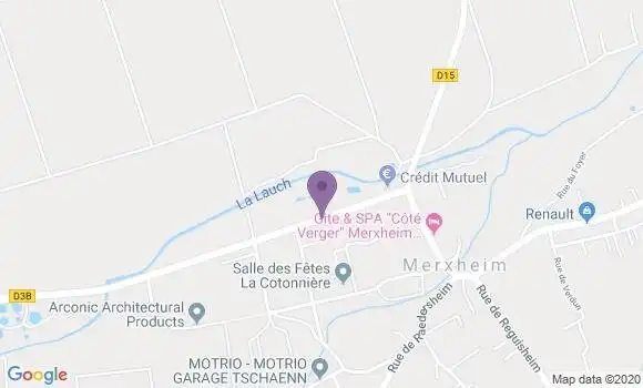 Localisation Crédit Mutuel Agence de Merxheim