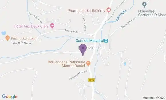 Localisation Crédit Mutuel Agence de Metzeral