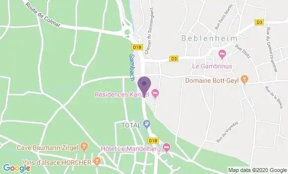 Localisation Crédit Mutuel Agence de Mittelwihr