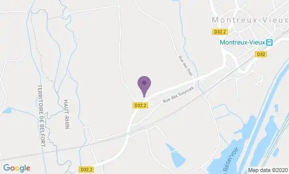 Localisation Crédit Mutuel Agence de Montreux Vieux