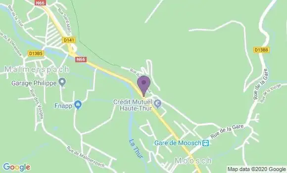 Localisation Crédit Mutuel Agence de Moosch