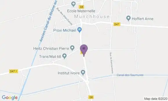 Localisation Crédit Mutuel Agence de Munchhouse