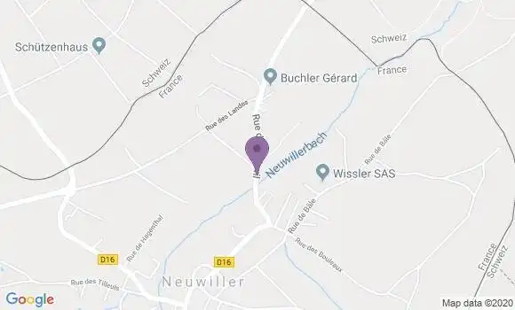 Localisation Crédit Mutuel Agence de Neuwiller