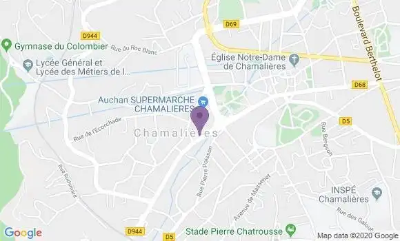Localisation Société Générale Agence de Chamalières