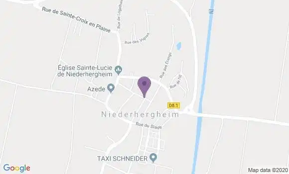 Localisation Crédit Mutuel Agence de Niederhergheim