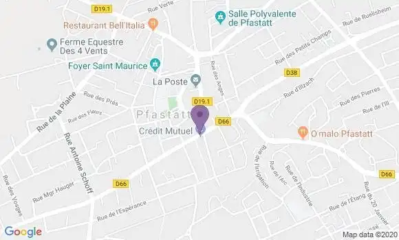 Localisation Crédit Mutuel Agence de Pfastatt