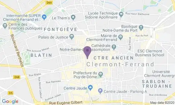 Localisation Société Générale Agence de Clermont Ferrand Etats Unis