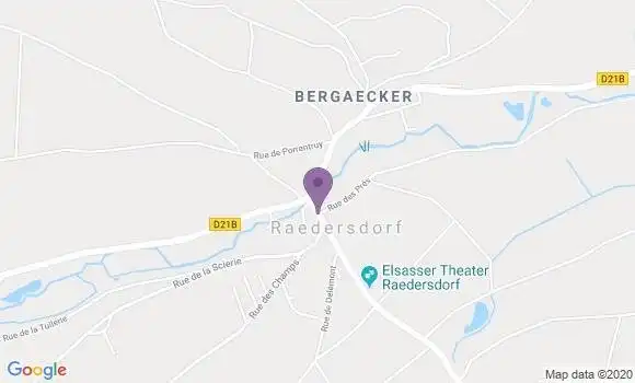 Localisation Crédit Mutuel Agence de Raedersdorf