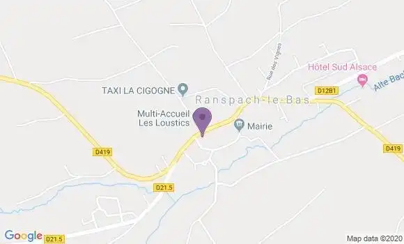 Localisation Crédit Mutuel Agence de Ranspach le Bas