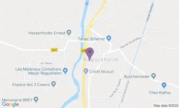 Localisation Crédit Mutuel Agence de Reguisheim