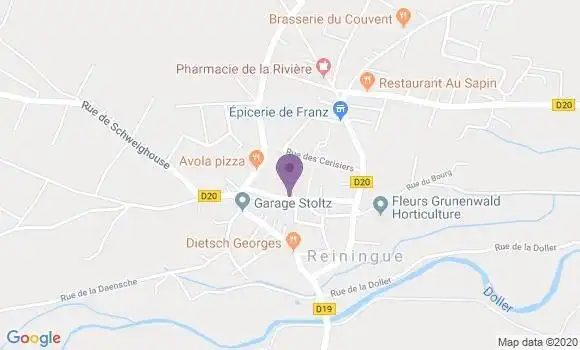 Localisation Crédit Mutuel Agence de Reiningue