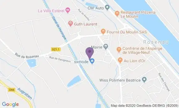 Localisation Crédit Mutuel Agence de Rosenau