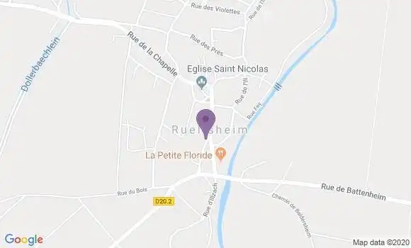 Localisation Crédit Mutuel Agence de Ruelisheim