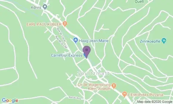Localisation Crédit Mutuel Agence de Soultzmatt