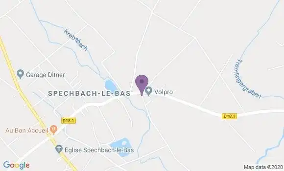 Localisation Crédit Mutuel Agence de Spechbach le Bas