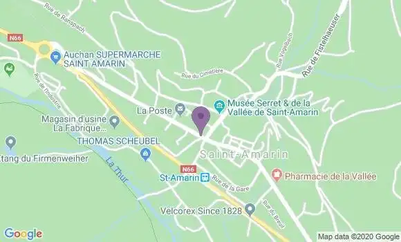 Localisation Crédit Mutuel Agence de Saint Amarin
