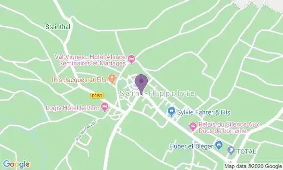 Localisation Crédit Mutuel Agence de Saint Hippolyte