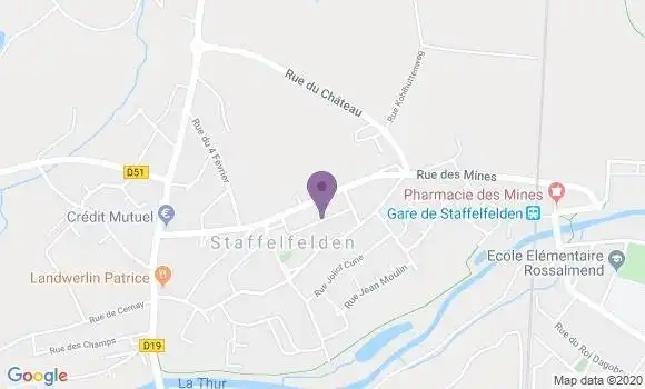 Localisation Crédit Mutuel Agence de Staffelfelden