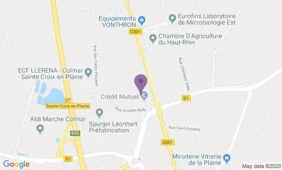 Localisation Crédit Mutuel Agence de Sainte Croix en Plaine