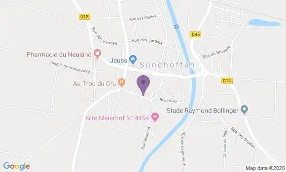 Localisation Crédit Mutuel Agence de Sundhoffen